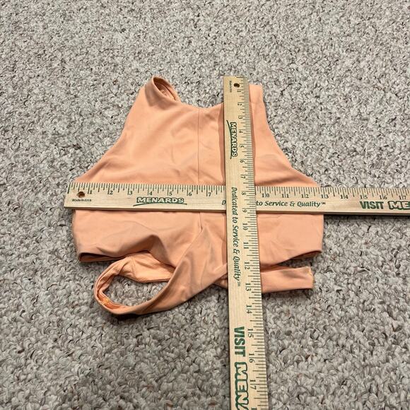 Athleta Conscious Cutout Crop Tank Sz XS Orange Active Gym Training - Picture 4 of 5